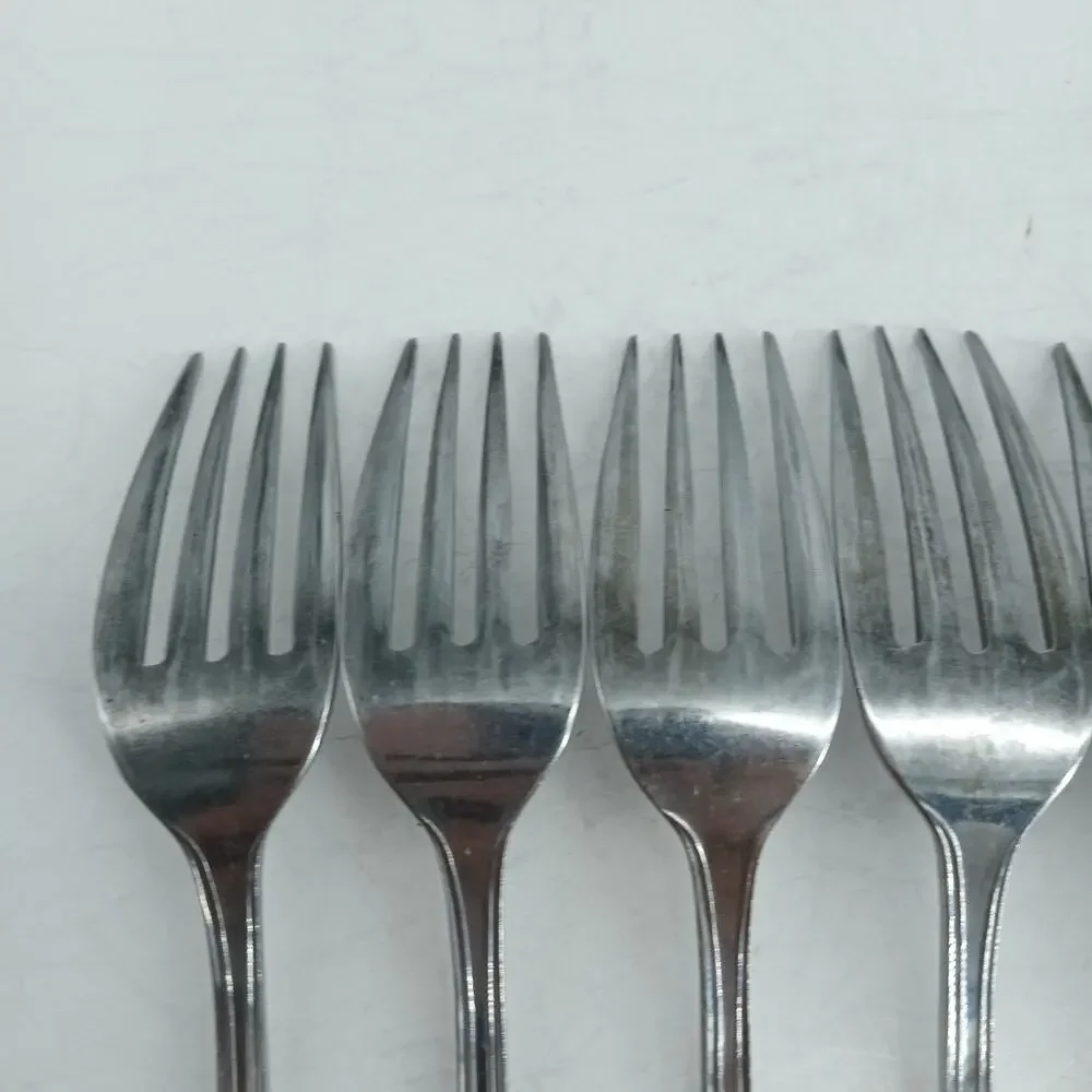 6X DF TOWLE Supreme STUART Shell Stainless Dinner Forks